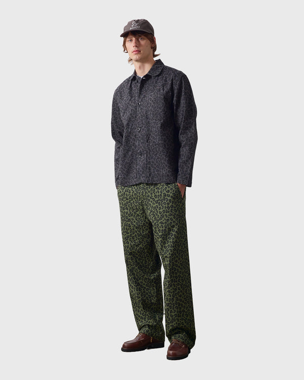 Service Works Patterned Easy Chef Shirt Zwart Luipaard ver