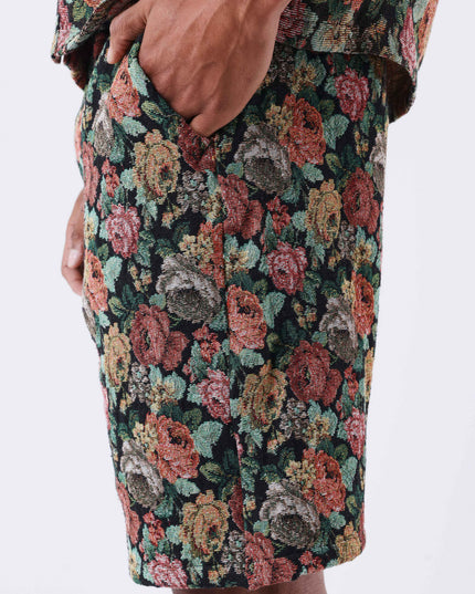 Project X Paris Floral Short Zwart