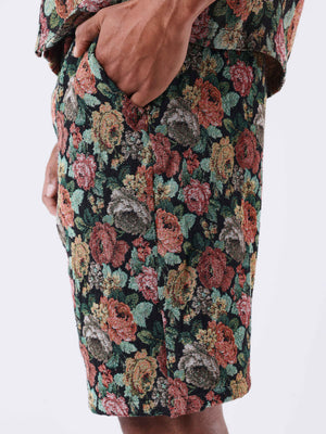Project X Paris Floral Short Zwart