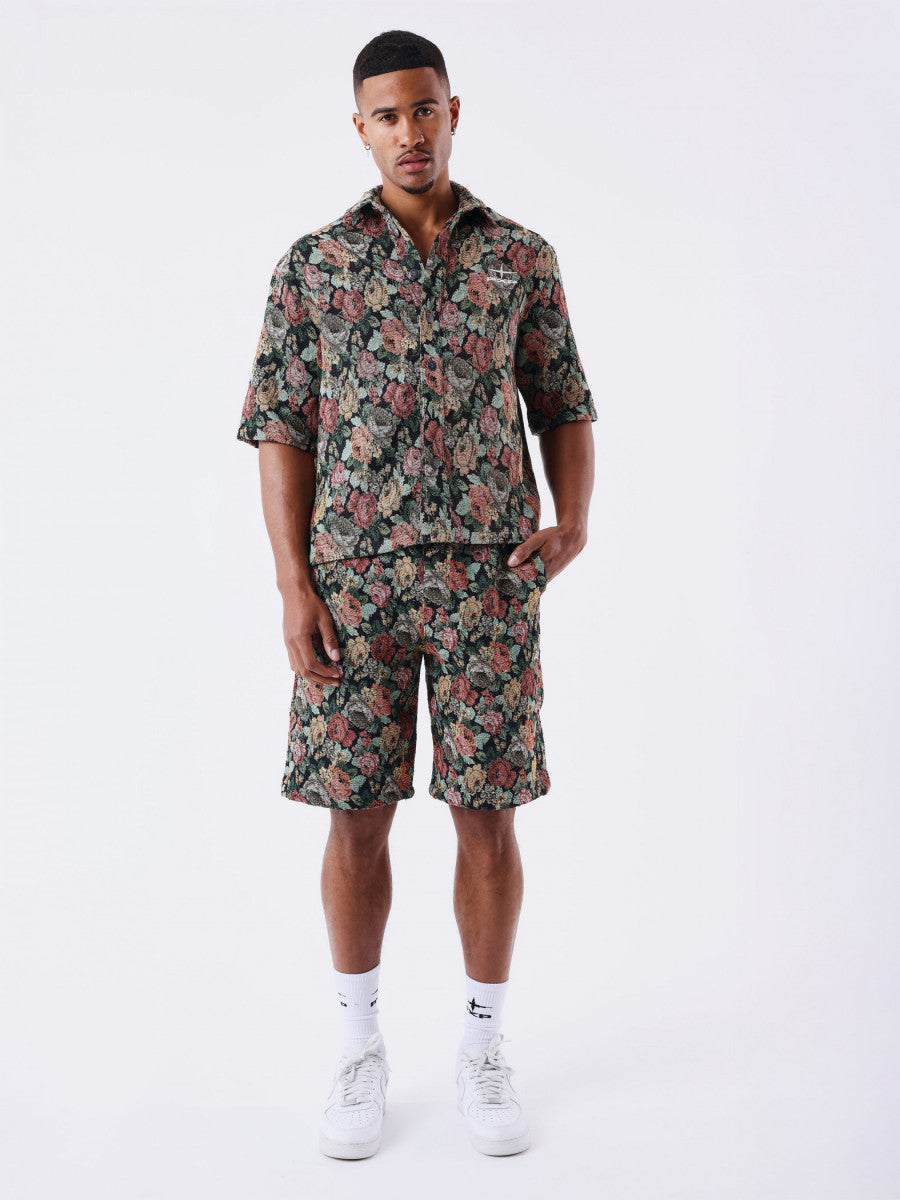 Project X Paris Floral Short Zwart