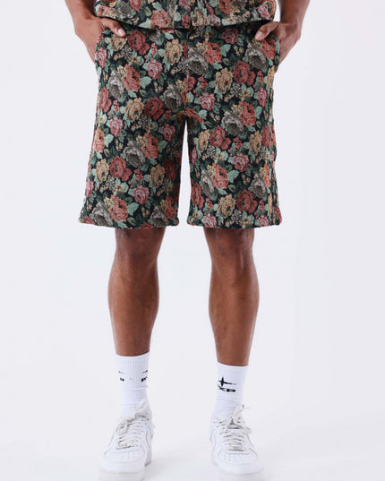 Project X Paris Floral Short Zwart
