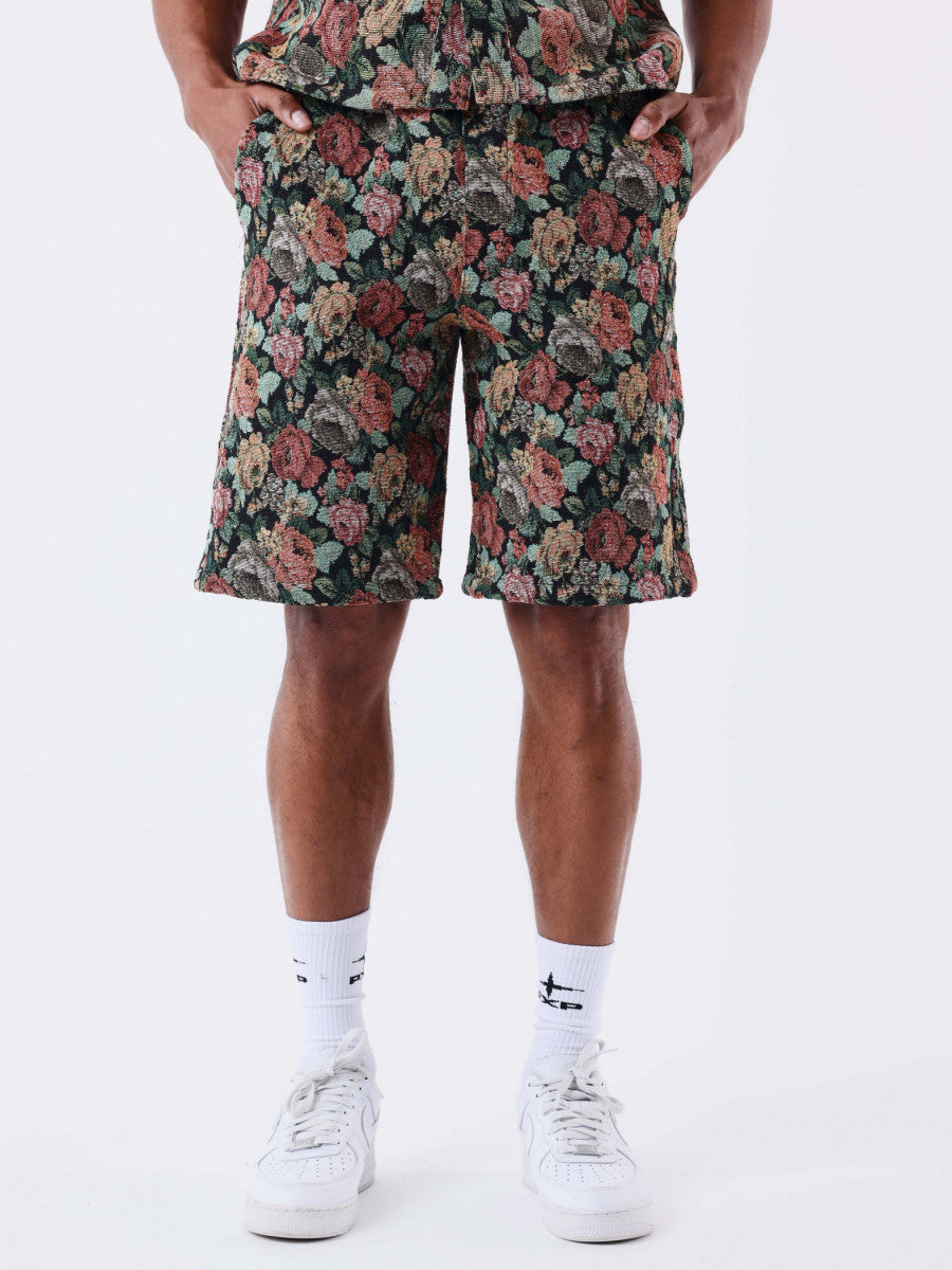 Project X Paris Floral Short Zwart