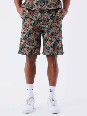 Project X Paris Floral Short Zwart