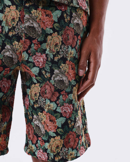 Project X Paris Floral Short Zwart