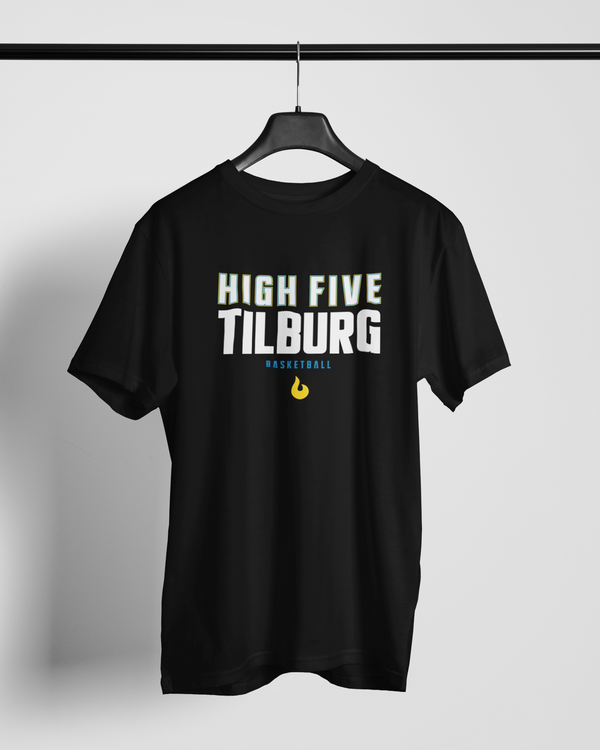 High Five Tilburg Shootingshirt Font Zwart