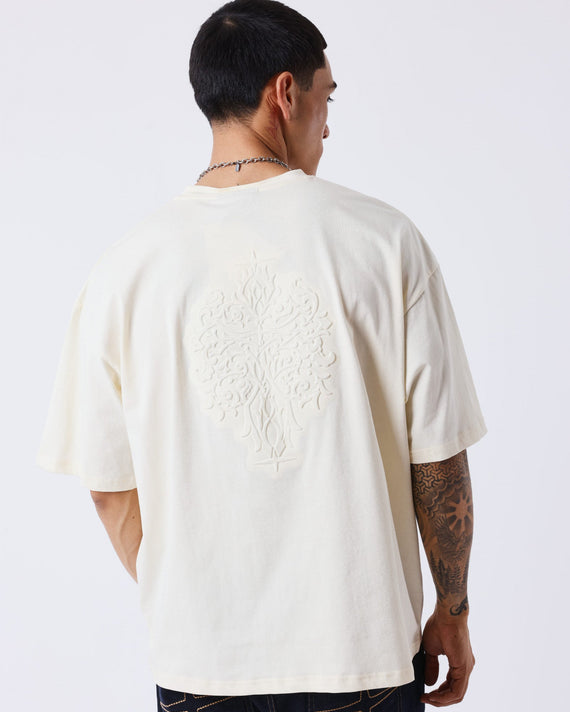 Project X Paris T-shirt Reliëf Gebroken Wit