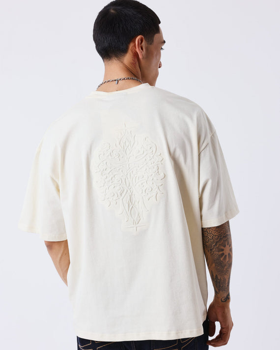 Project X Paris T-shirt Reliëf Gebroken Wit