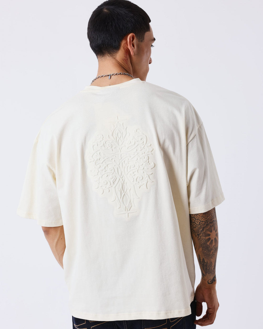 Project X Paris T-shirt Reliëf Gebroken Wit