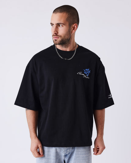 Project X Paris T-shirt Floral Zwart