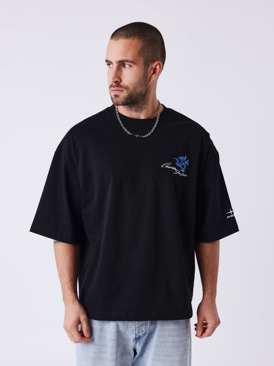 Project X Paris T-shirt Floral Zwart