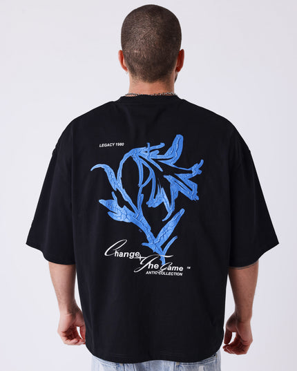 Project X Paris T-shirt Floral Zwart