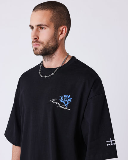 Project X Paris T-shirt Floral Zwart