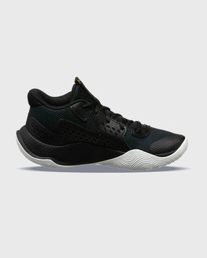 Under Armour Jet '23 G S Basketbalschoen Zwart Goud Rechteraanzicht