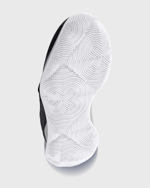 Under Armour Jet '23 GS Basketballschuh Schwarz Grau Sohlenansicht