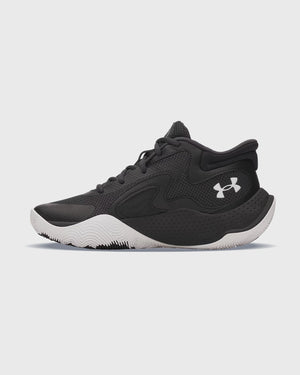 Under Armour Jet '25 GS Basketbalschoen Zwart linkeraanzicht