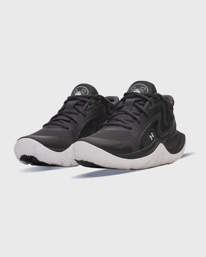 Under Armour Jet '25 GS Basketbalschoen Zwart zijaanzicht