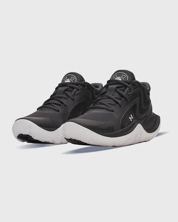 Under Armour Jet '25 GS Basketbalschoen Zwart zijaanzicht