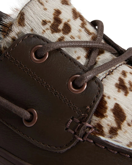 Vans 2-Eyelet Boat Shoe Pony Hair Bootschoen Bruin Luipaard