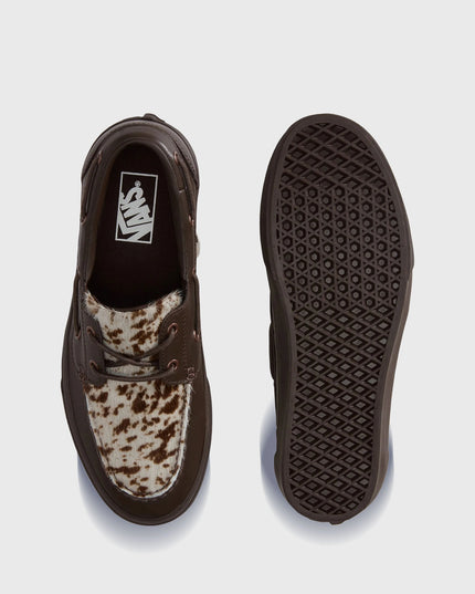 Vans 2-Eyelet Boat Shoe Pony Hair Bootschoen Bruin Luipaard
