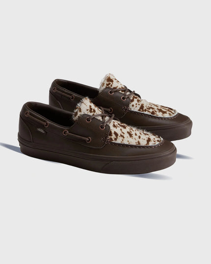 Vans 2-Eyelet Boat Shoe Pony Hair Bootschoen Bruin Luipaard
