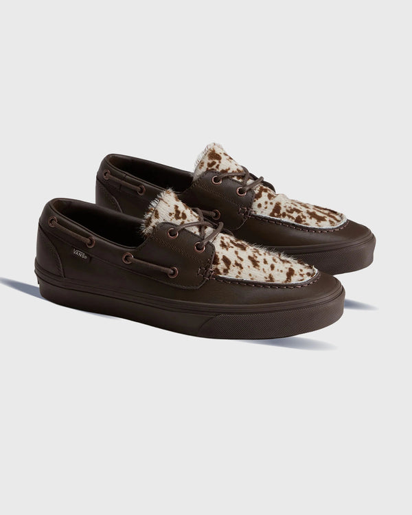 Vans 2-Eyelet Boat Shoe Pony Hair Bootschoen Bruin Luipaard