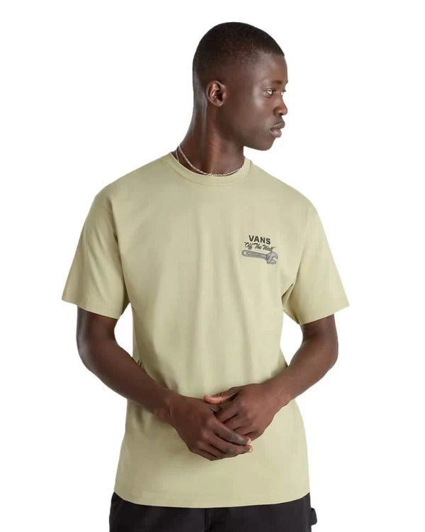 Vans-Wrenched-Tee-Green-Model-Front
