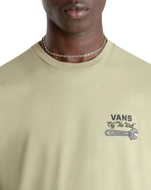 Vans-Wrenched-Tee-Green-Model-Front-Close-Up