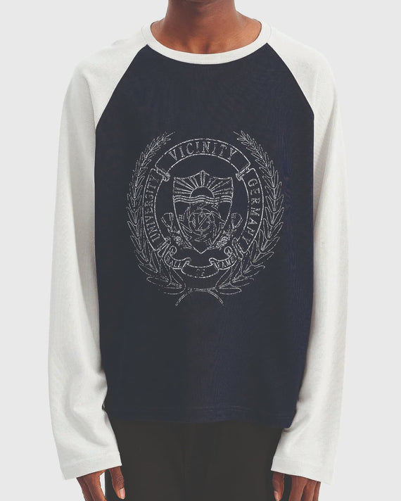 Vicinity Hall Of Fame Longsleeve Donkerblauw Grijs vooraanzicht