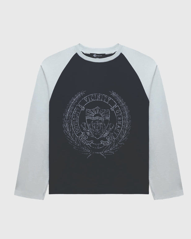 Vicinity Hall Of Fame Longsleeve Donkerblauw Grijs vooraanzicht