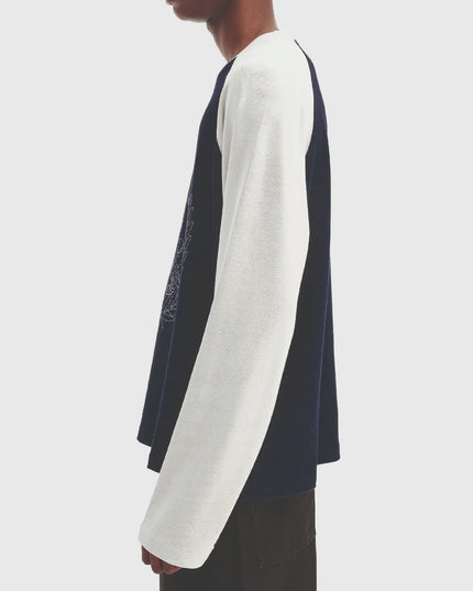 Vicinity Hall Of Fame Longsleeve Donkerblauw Grijs zijaanzicht