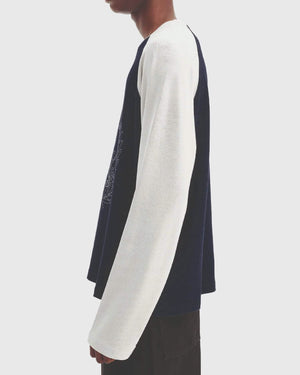 Vicinity Hall Of Fame Longsleeve Donkerblauw Grijs zijaanzicht