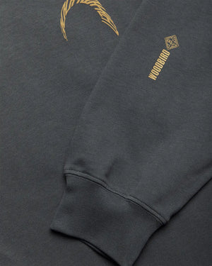 Woodbird Beam LS Warp Tee Blauw mouwen