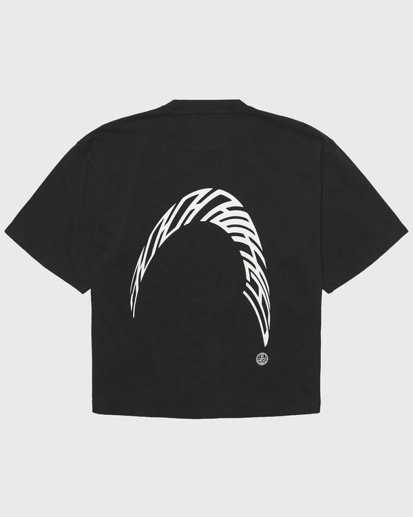Woodbird Juno Warp Acid T-shirt Washed Black