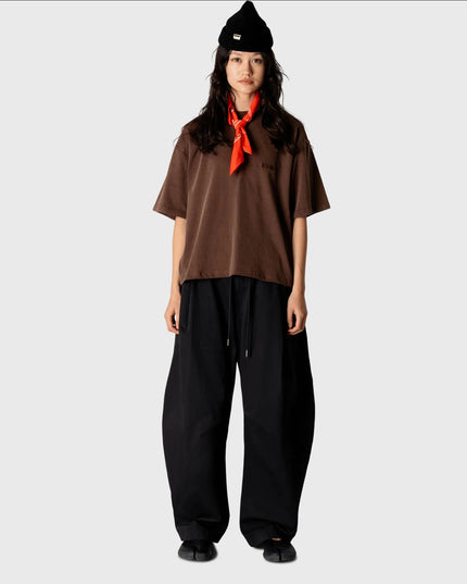 Woodbird Juno Warp Acid T-shirt Washed Brown