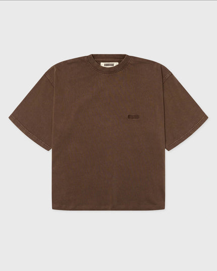 Woodbird Juno Warp Acid T-shirt Washed Brown