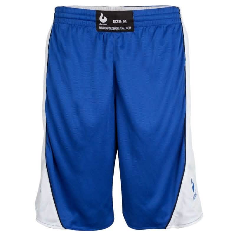 Burned Double Sided Short Blue White