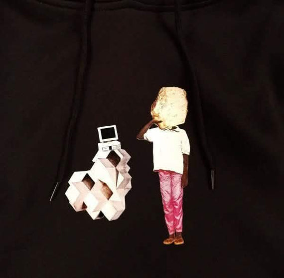 Check Clothing Avoiding Habits Hoodie Zwart