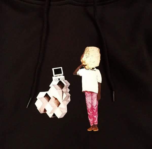 Check Clothing Avoiding Habits Hoodie Black