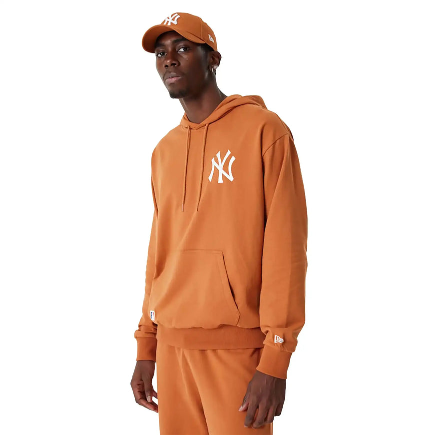 New York Yankees League Essential Oversized Hoodie Orange