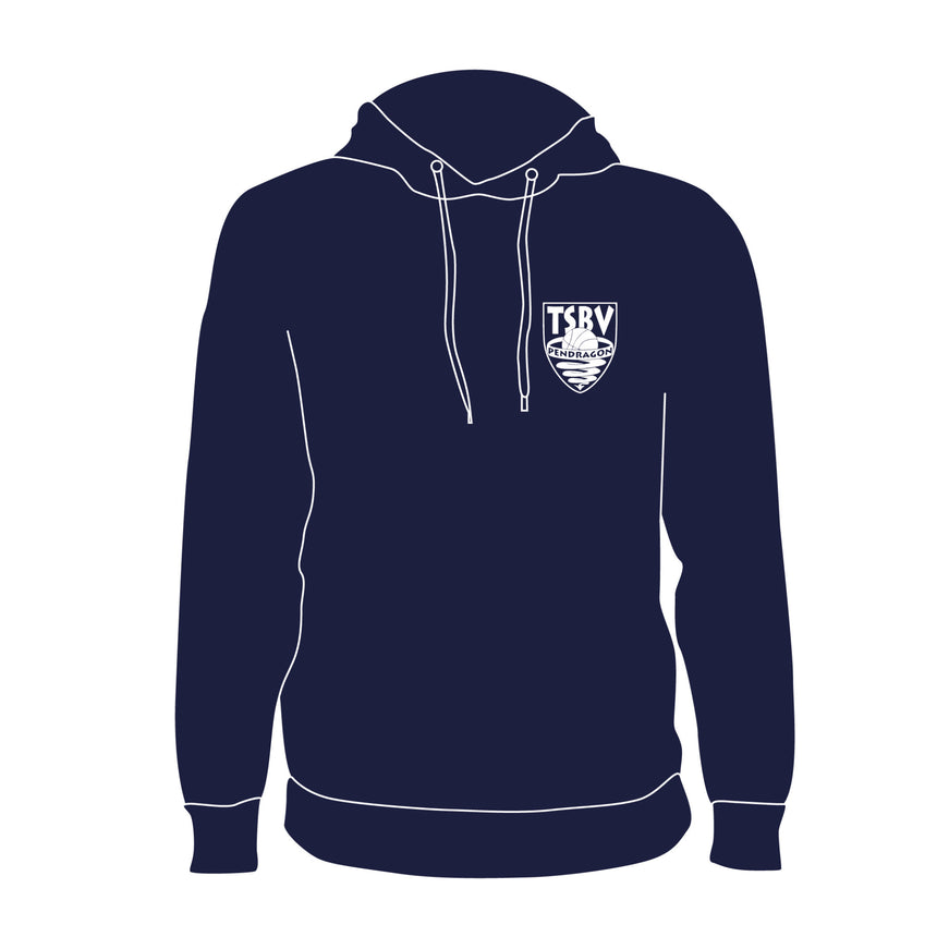 TSBV Pendragon Sweat à capuche avec logo Petit Bleu marine