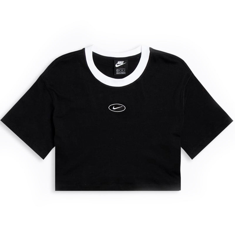 WMNS NSW Cropped Top Swoosh Black