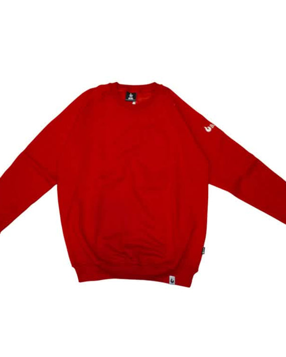 Burned roter Raglan mit Rundhalsausschnitt