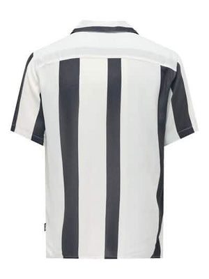 Wayne Like Reg Stripe Viscose Shirt Dark Navy