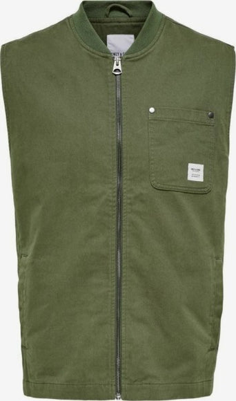 Only & Sons Life Gilet Groen