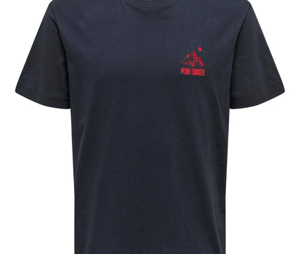 Only & Sons Carl Chase Mountain T-Shirt Marineblau