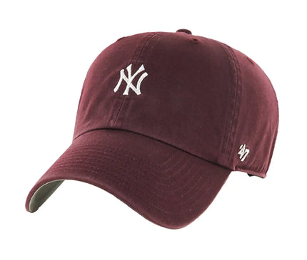 New York Yankees Base Runner Mini Logo Cap Dark Maroon