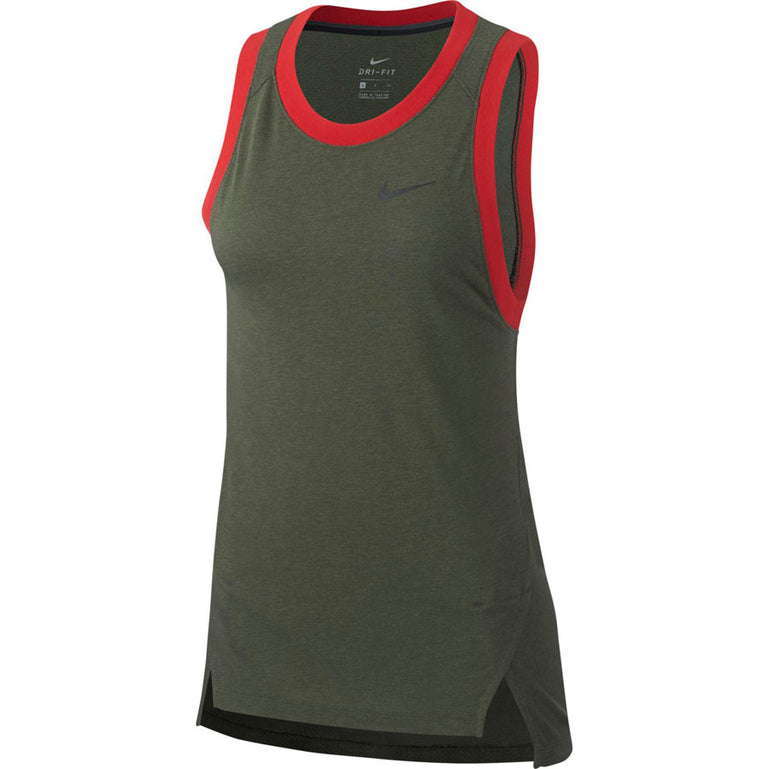 Nike Elite Woman Basketball Tank Top Khaki Dri-Fit