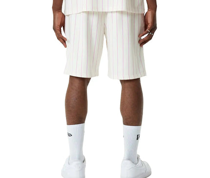 Pinstripe Shorts Off White Pink