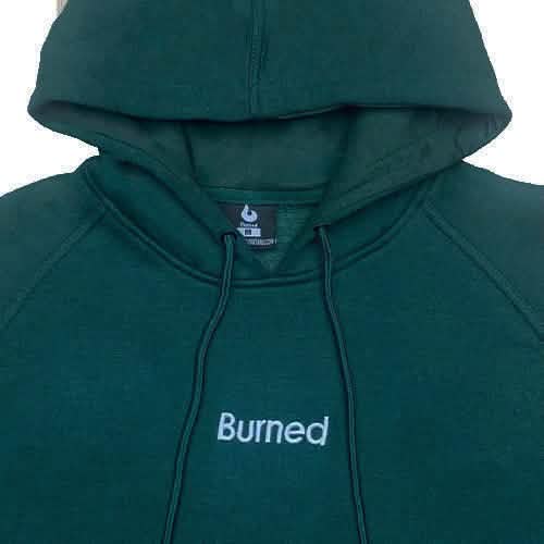 Burned Raglan Hoodie Dunkelgrün