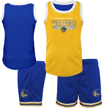 Golden State Warriors Kids Jersey Short Set Yellow